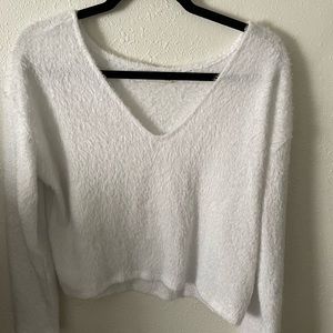 White long sleeve top